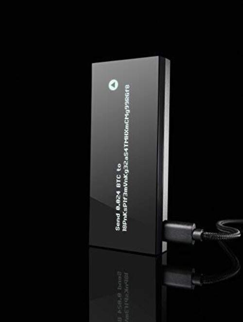 Black and Anodized Aluminum Wallet for Cryptocurrency - Simple Hardware