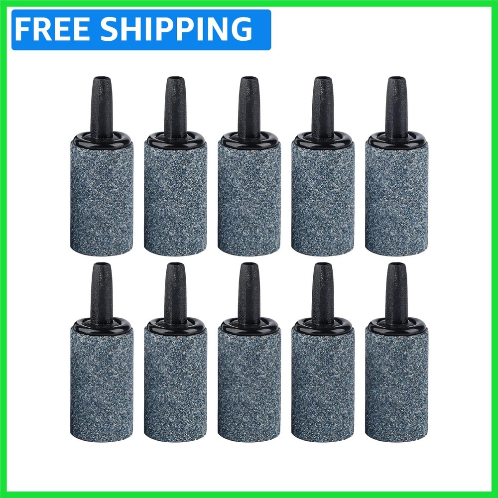 Exclusive 10-Pack Aquarium Air Stone Diffuser, 1 Inch – Optimal for Small Tanks