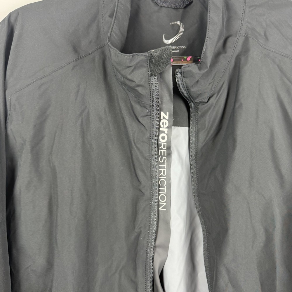 Zero Restriction Jacket Mens Large Black Soft Shell Full Zip Golf Lightweight