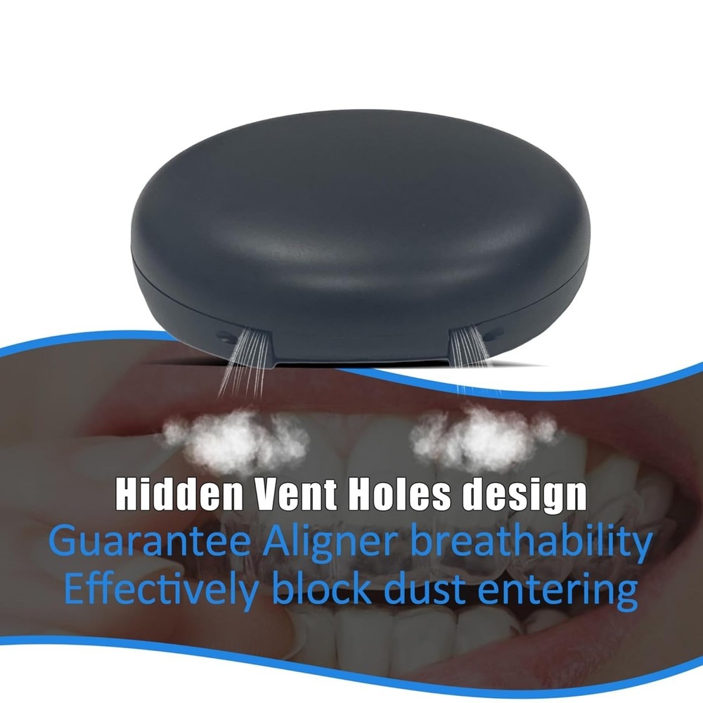 2 Pack Retainer Case, Magnetic Closure Orthodontic Retainer Case