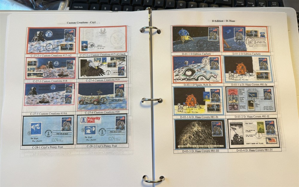 First Men on the Moon Catalog for Scott 2419 3 Hole AFDCS with Binder