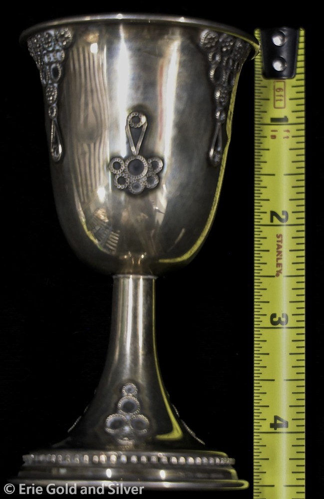 Bier Israel Sterling Silver Kiddush Cup