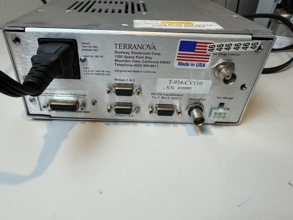 Terranova Model 934 Wide Range Vacuum Gauge Controller