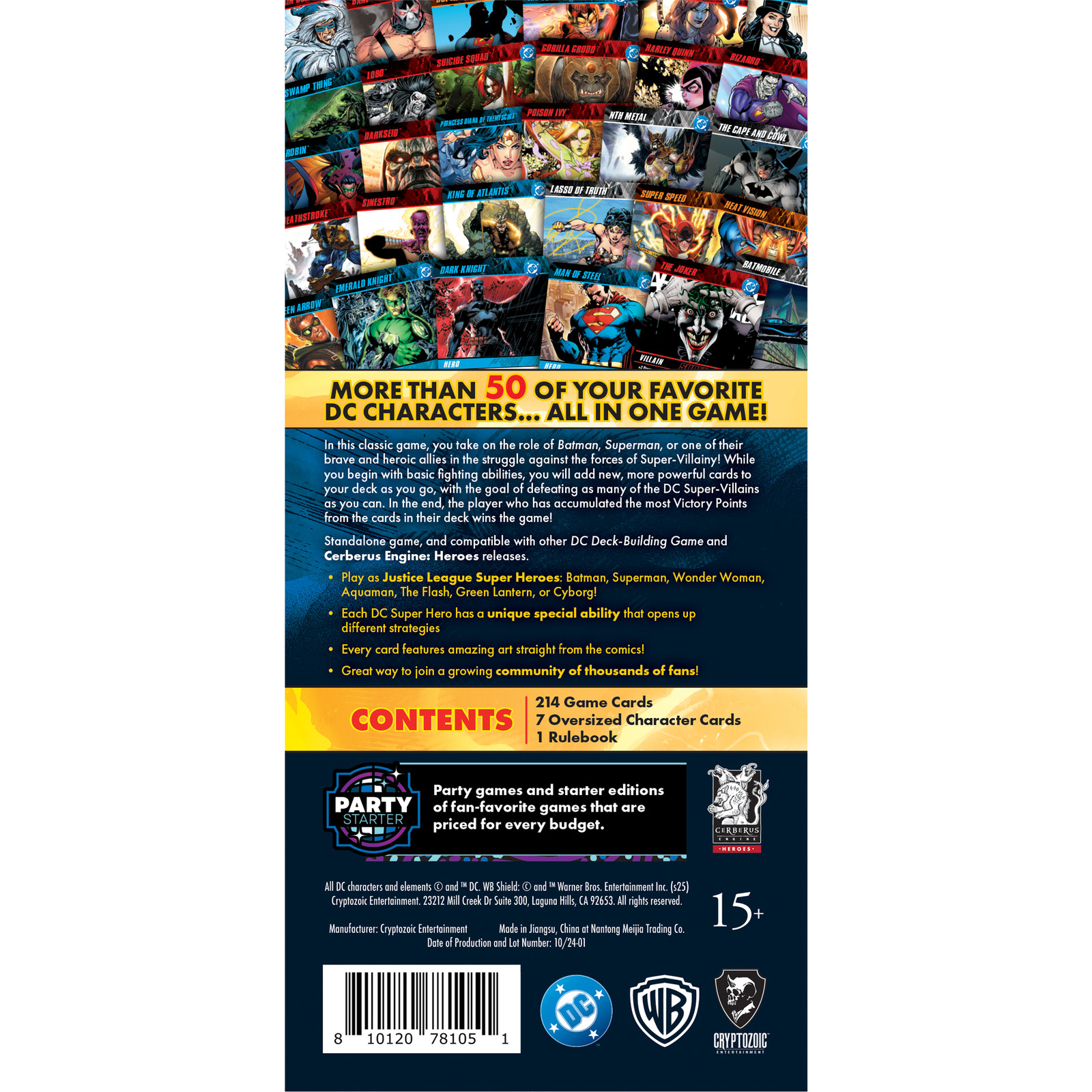 DC Comics Deck Building Game - Party Starter Edition - Cryptozoic Entertainment