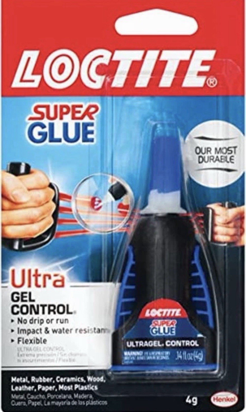 LOCTITE Super Glue ULTRA GEL CONTROL Clear High Strength 4 grams 1363589