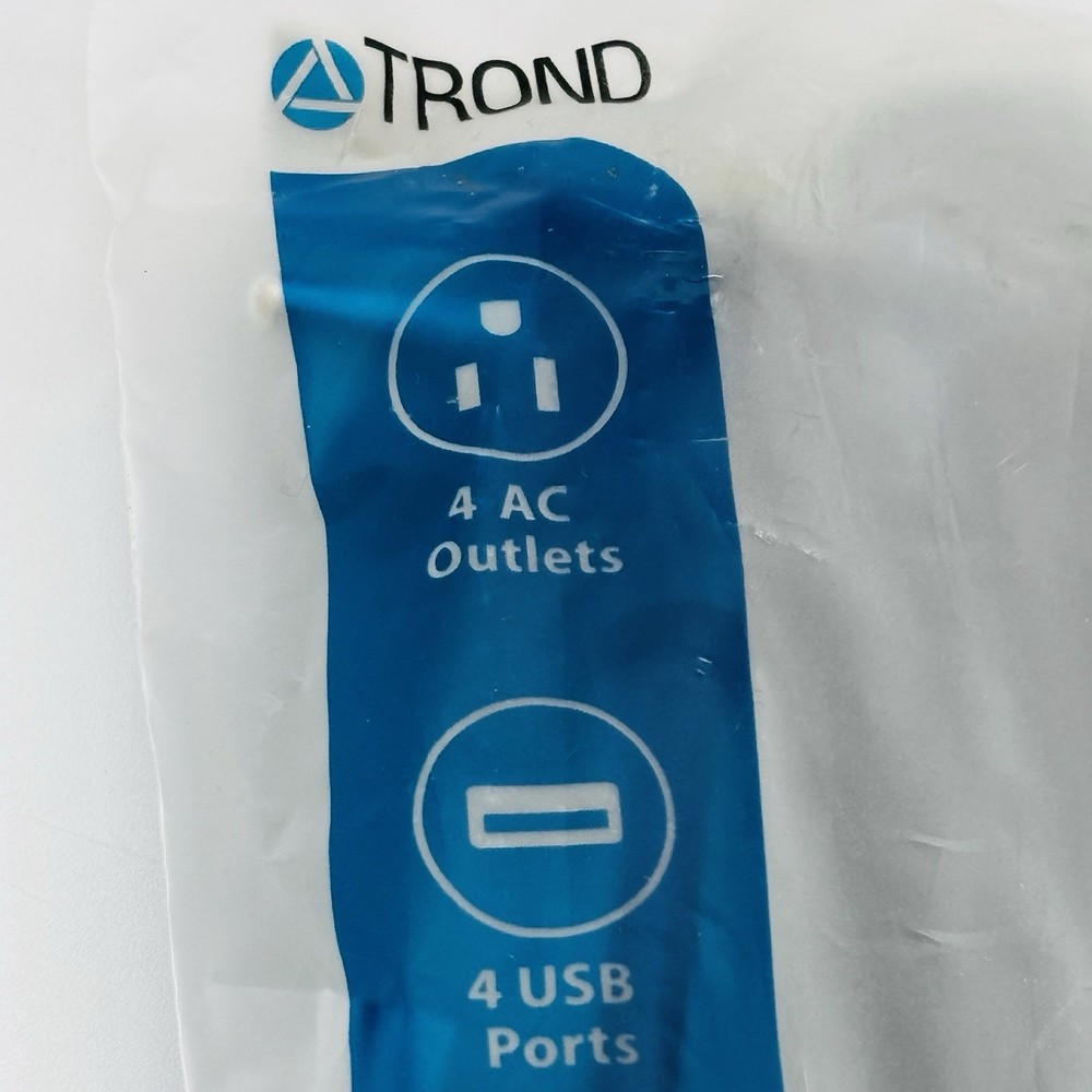TROND Surge Protector Power Strip with USB, Ultra Thin Flat Plug 3ft