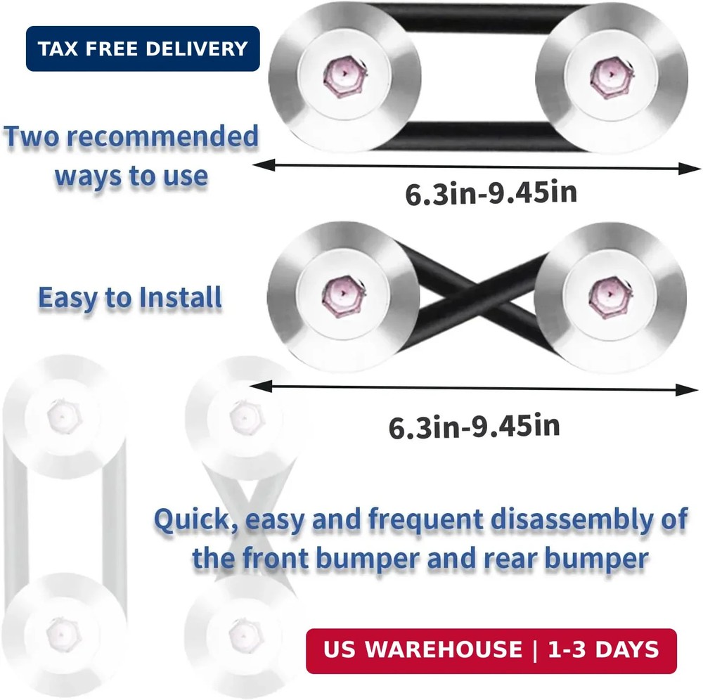 Bumper Quick Release Kit, Quick Release Trunk Front Rear Bumper，Fasteners Fender