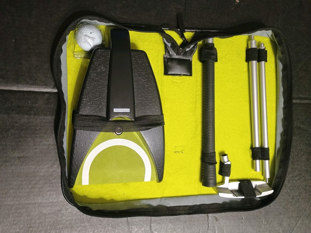 GOLF PROTOCOL PORTABLE OFFICE REBOUNDING PUTTING CUP SET  BATTERIES INCLUDED