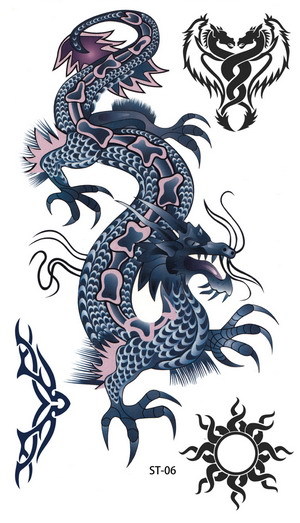 Supperb® 6-pack Mix Dragons Temporary Tattoo