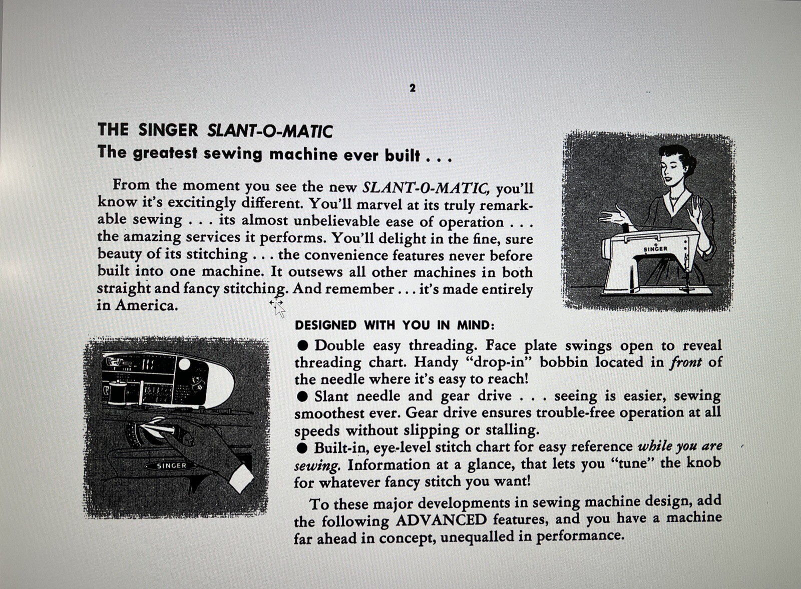 Rare Large Deluxe-Edition Instructions Manual Singer 500 Sewing Machine COLOR