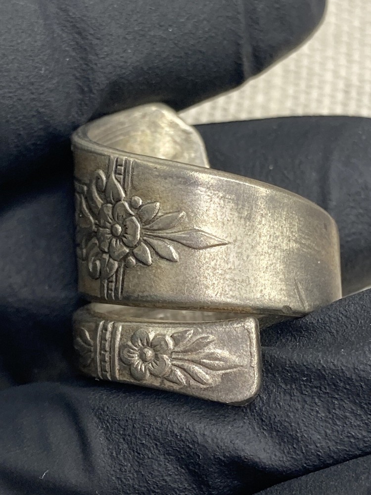 Vernon Silver Plate Silver Ring made from Flatware, Size 6.5