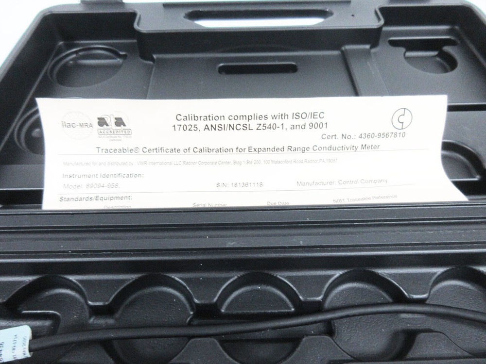 VWR 89094-958 TRACEABLE EXPANDED RANGE CONDUCTIVITY METER