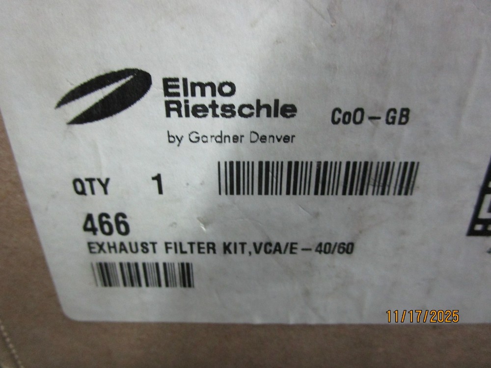Elmo Rietschle 466 Exhaust Filter Kit