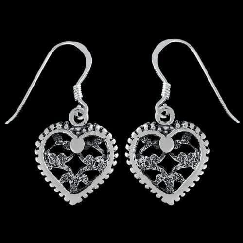 Damask Heart Earrings