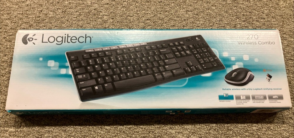 Logitech mk270 Wireless Combo Keyboard & Mouse Pre-Owned Tested Working