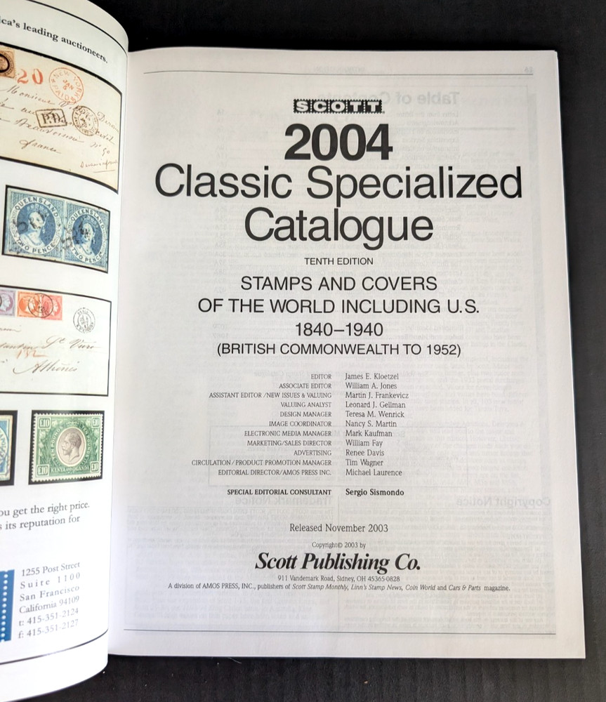 Scott 2004 Classic Specialized Catalogue: Stamps and Covers 1840-1940 Kloetzel