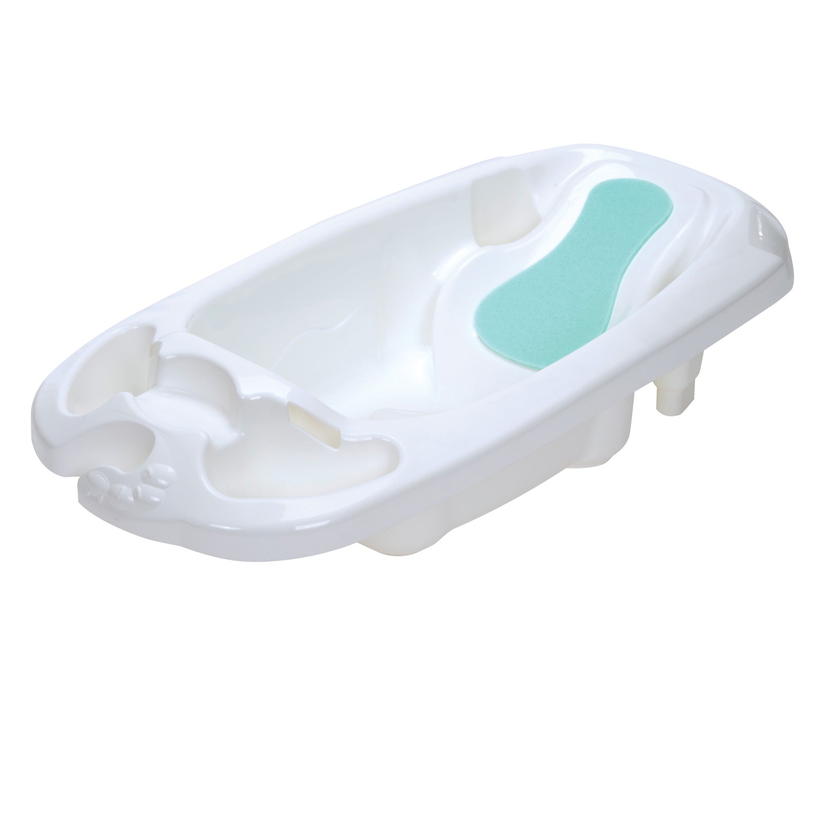 Newborn to Toddler Plastic Baby Bathtub, White
