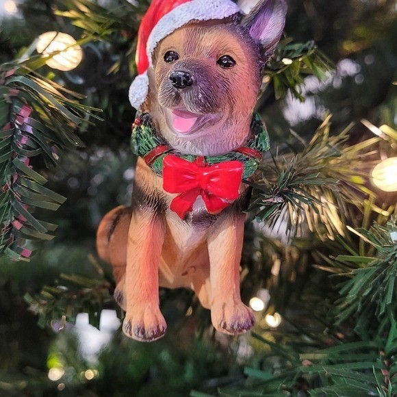 German Shepherd cute figurine Ornament