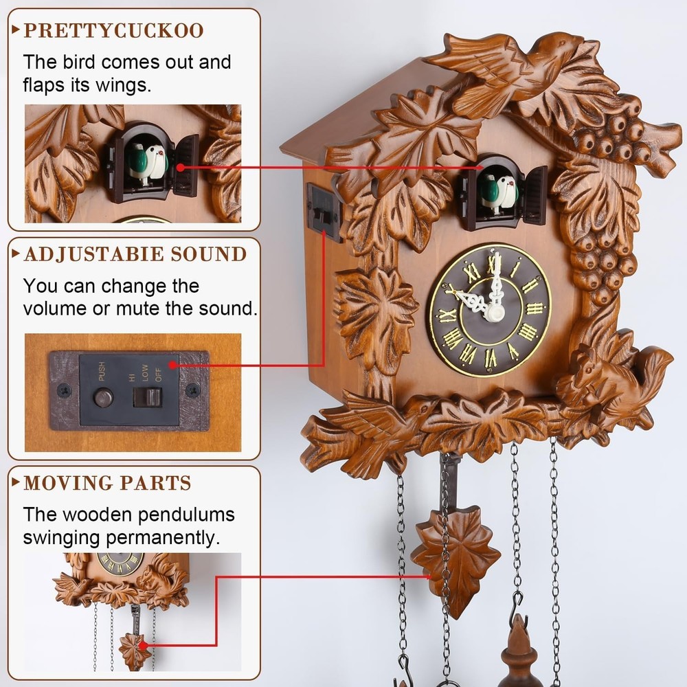 Handcrafted Wood Cuckoo Clock MX211