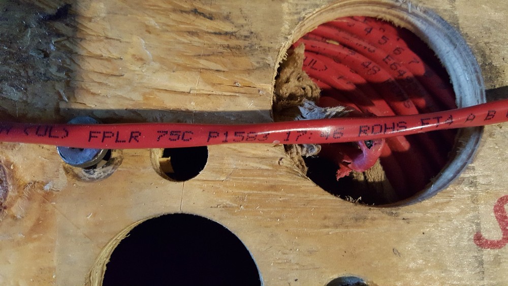 CSC 250010 12/2C 12awg Solid Bare Riser Fire Alarm/Audio/Comm Cable Red /50ft