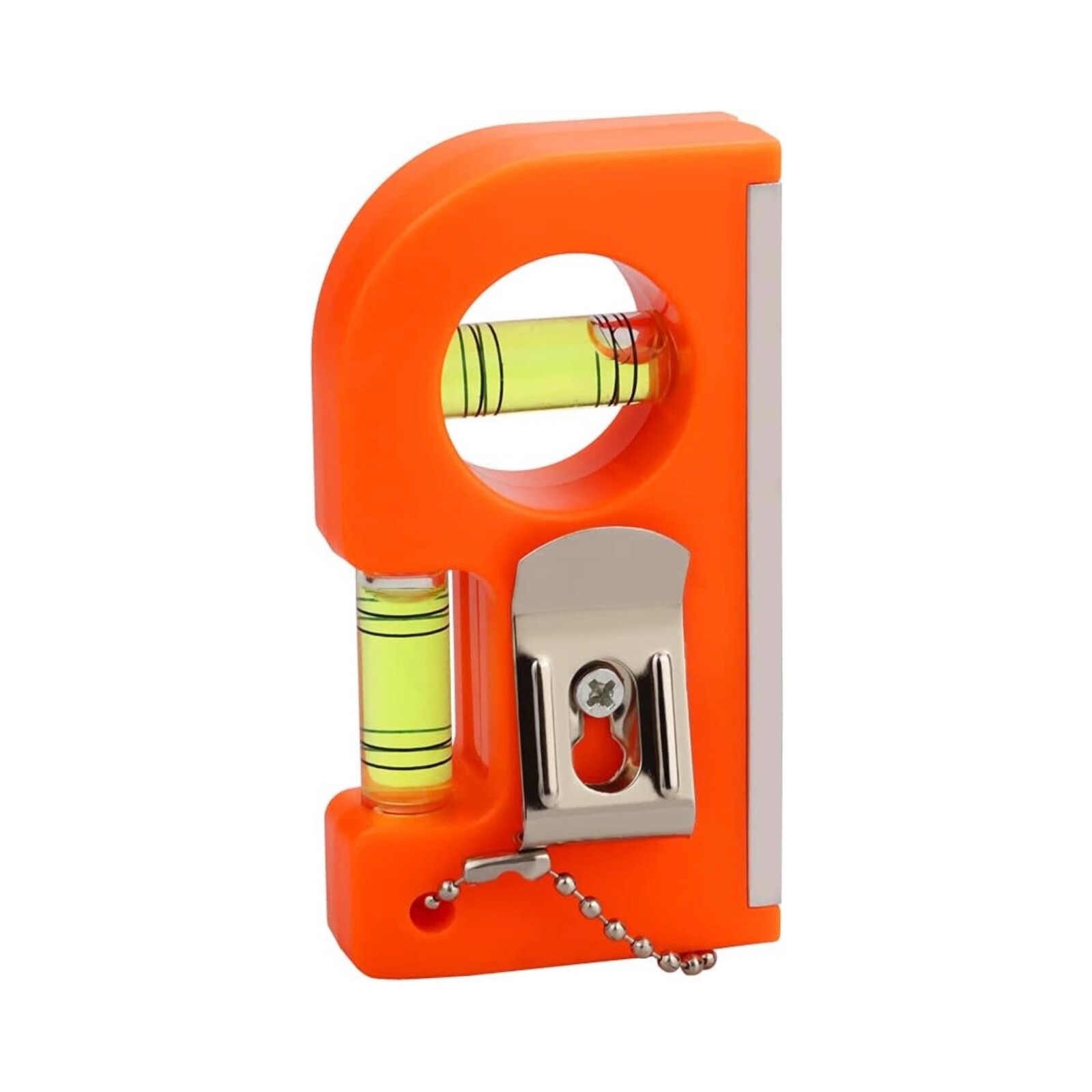 Magnetic Small Pocket Two Bubble Spirit Level Tool 3.3inch Keychain Belt Clip