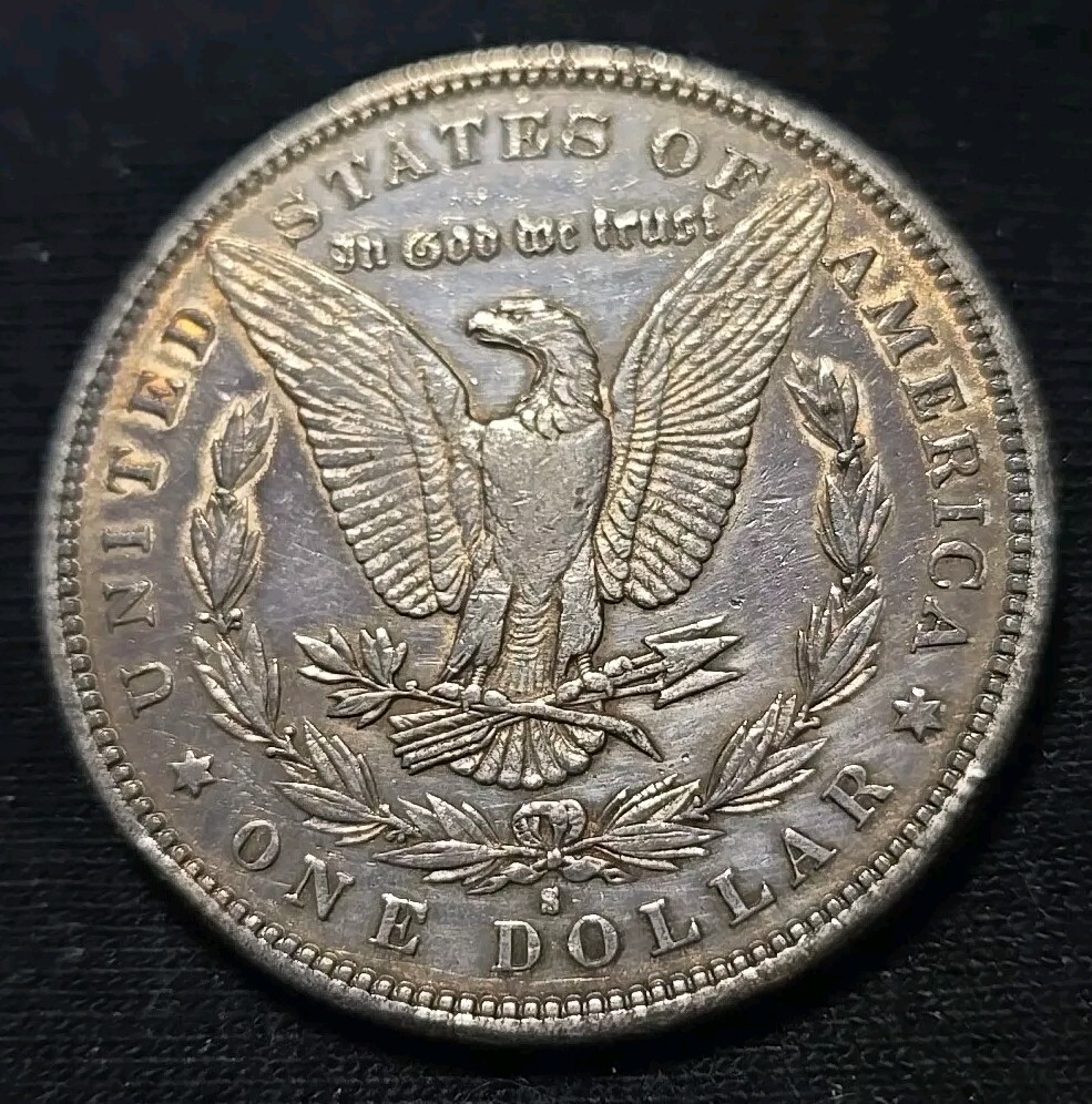 1883 S MORGAN SILVER DOLLAR - AU+ (LIGHT CLEANING)