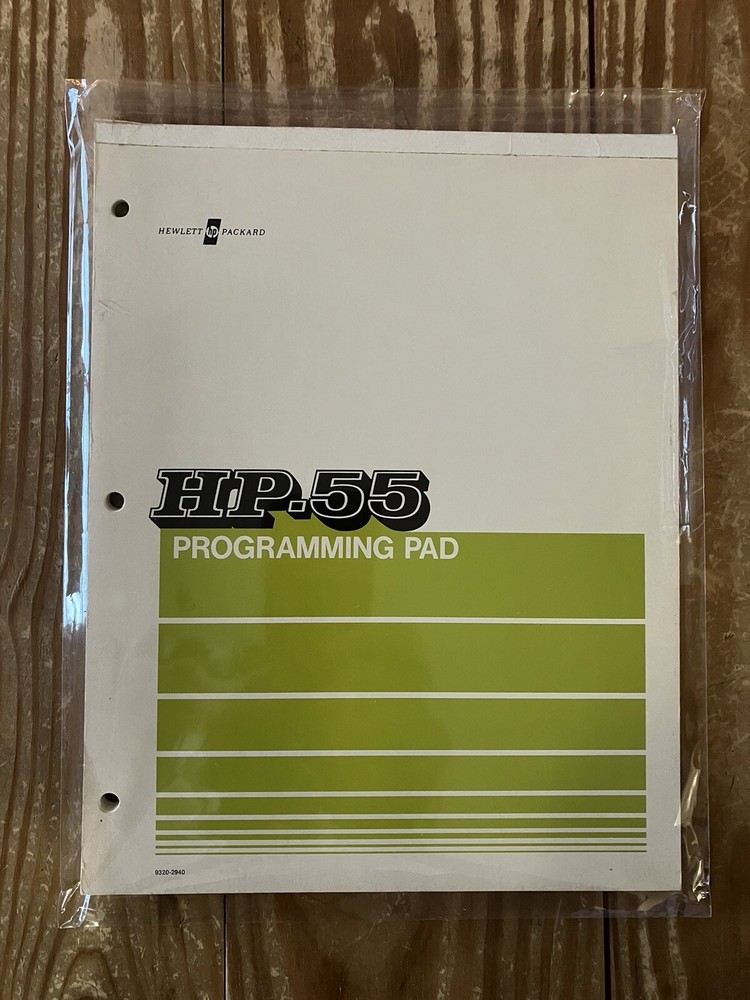 Hewlett Packard HP-55 Programming Pad