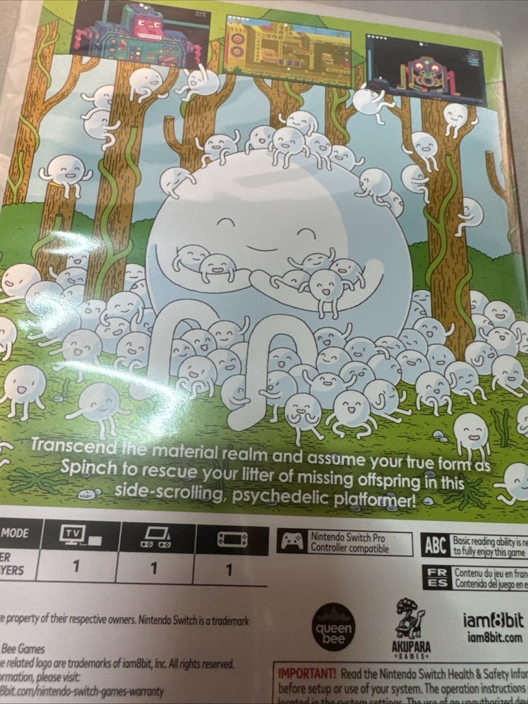 NEW! SPINCH Nintendo Switch GAME Iam8bit