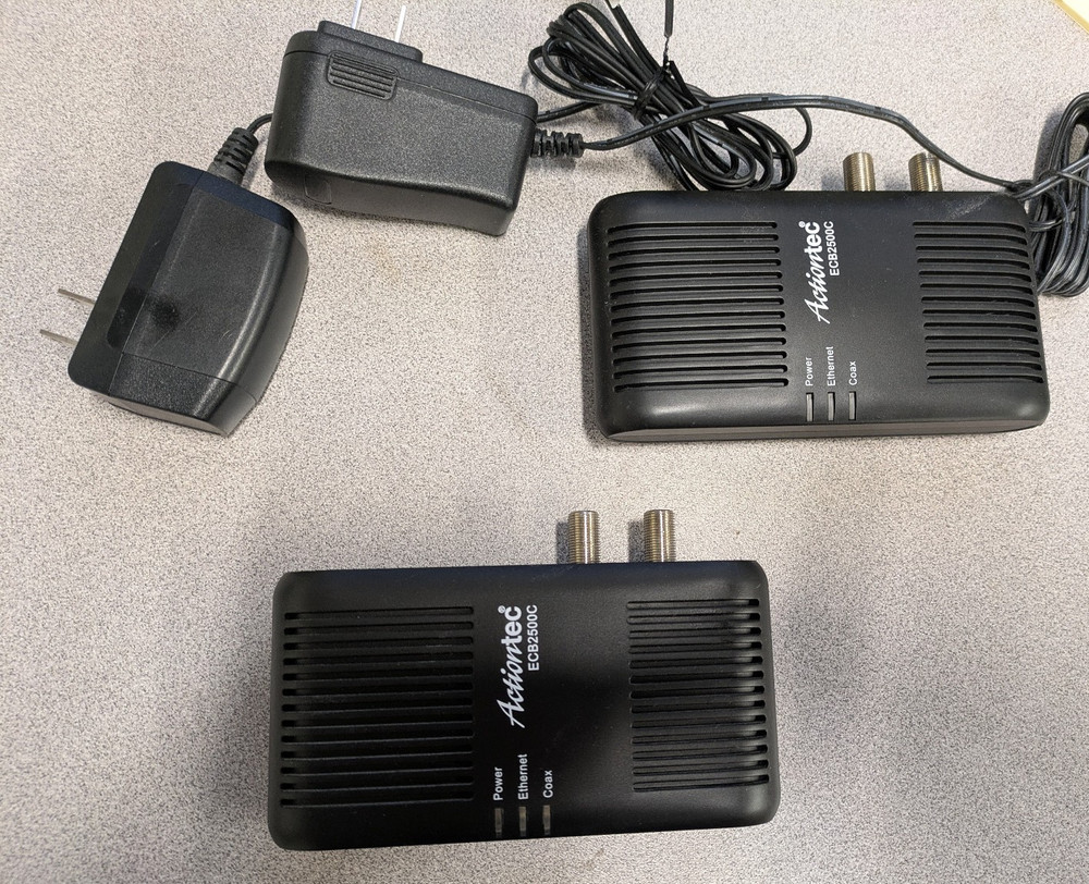 ActionTec ECB2500C MoCA Network Adapter MOCA - Pair 2 - Moca & 2 Power Adapters