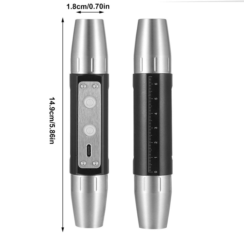 White/Yellow/BLUE/UV Light Work LED USB Flashlight Torch Gemologist Tool