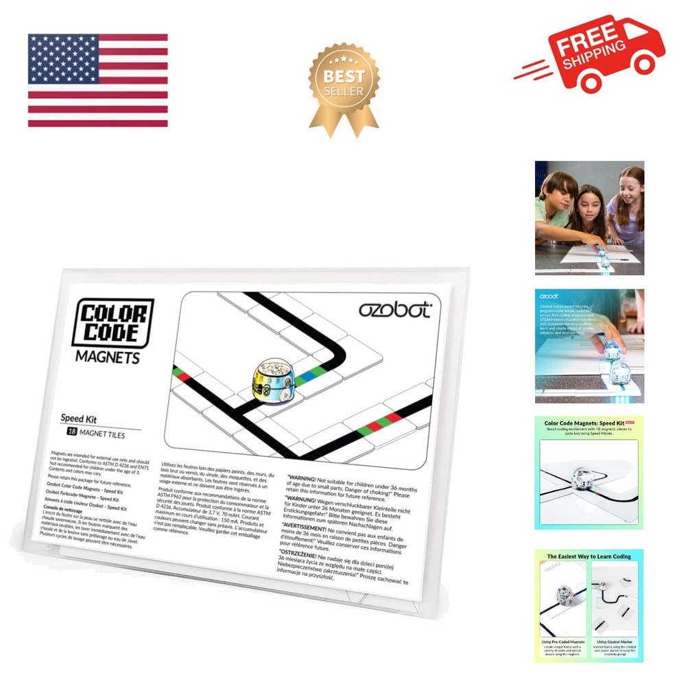 Color Code Magnets Speed Kit, Interactive Coding Learning Tool for Kids Ages ...