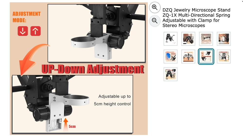 Microscope Stand - Multi Directional - Adjustable Spring Arm