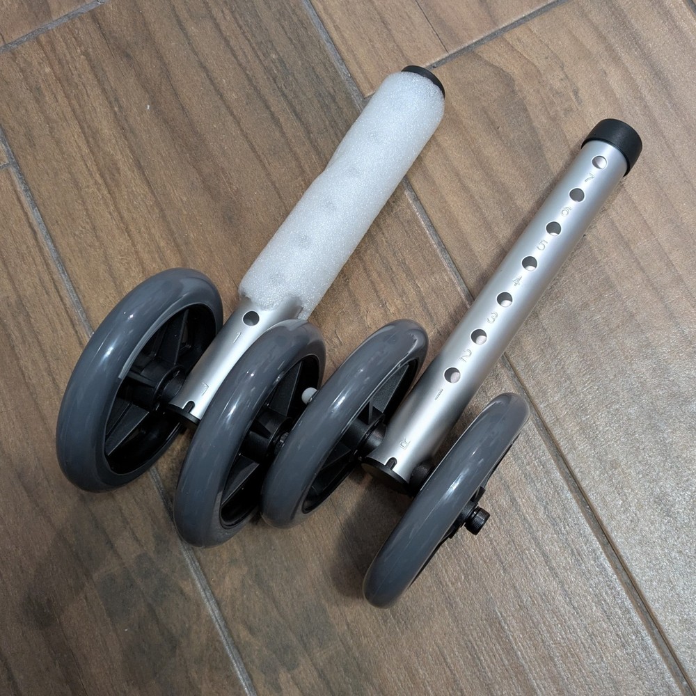 2 Pack Universal 5" Dual Wheel Walker Replacement Front Wheels, Grey, Durable