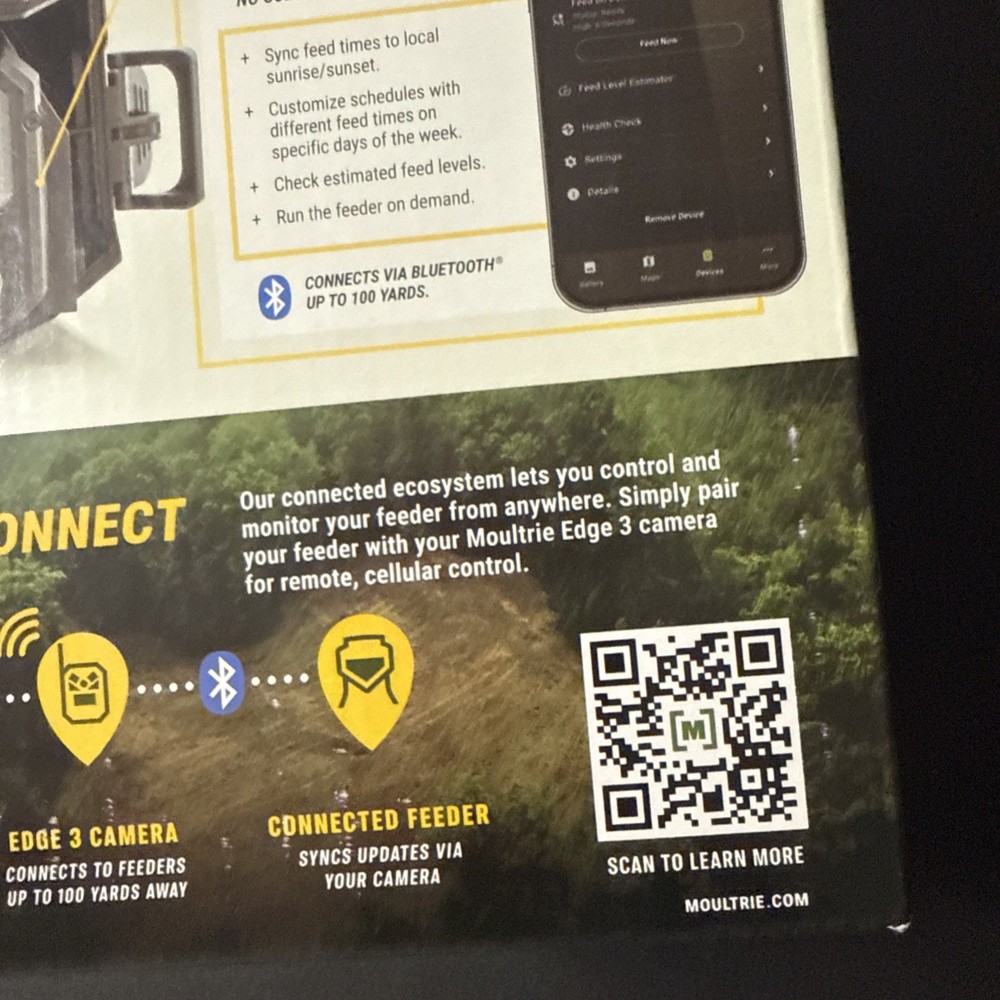 Moultrie Pro Hunter III Deer Feeder Kit Quicklock Adapter Bluetooth Connect