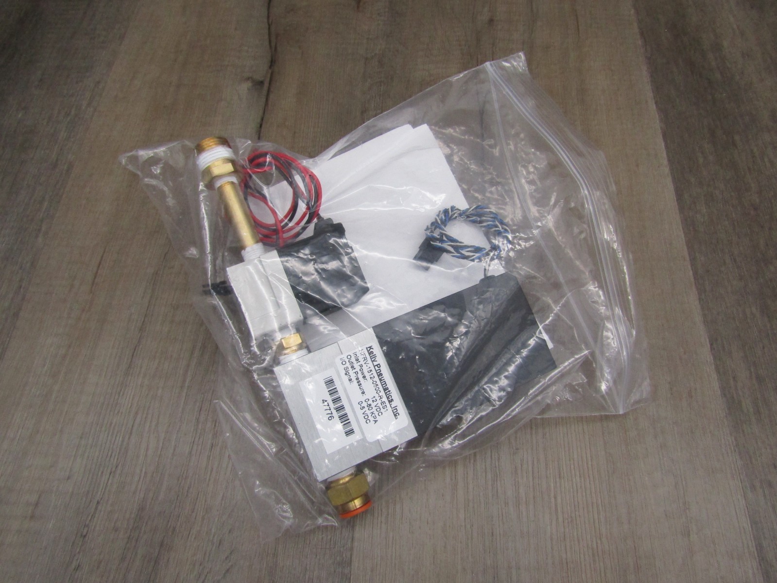 Kelly Pneumatics High Flow Electronic Pressure Regulator w/QC/Calibration Report