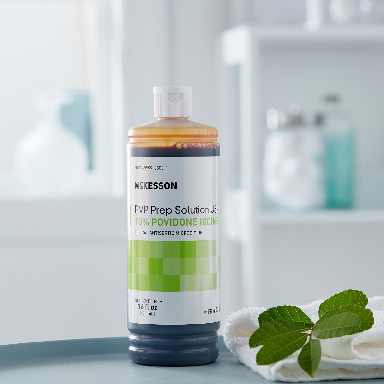 McKesson PVP Prep Solution 10% Povidone-Iodine 16 oz. Flip-Top Bottle 1 Each 035