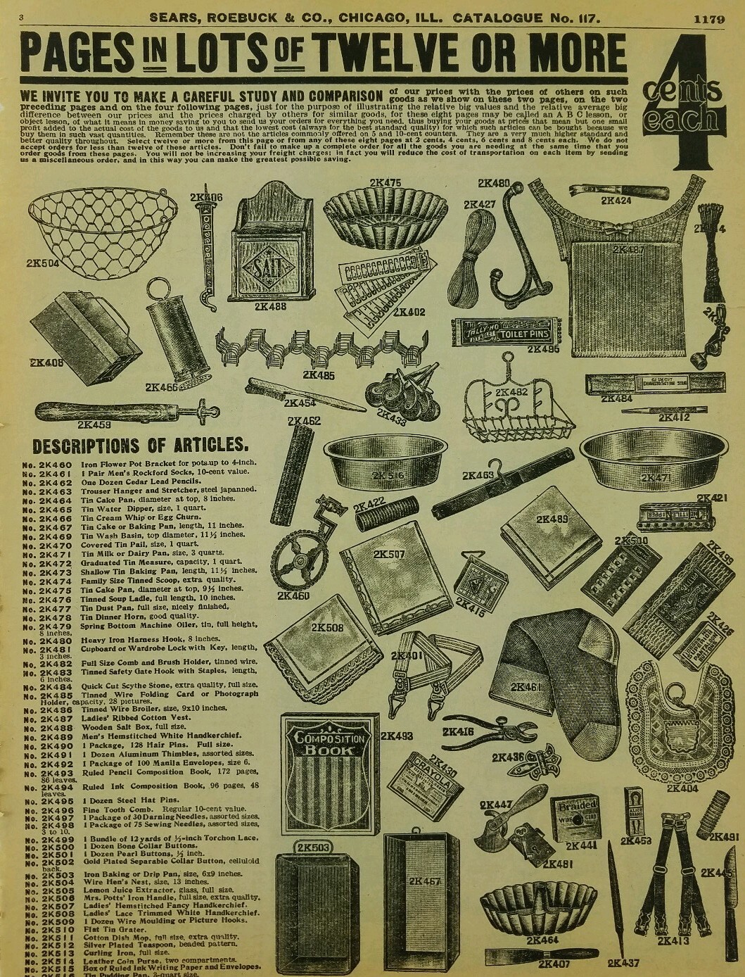 6 cent tools clothing Vintage Advertisements Sears Roebuck Catalog page