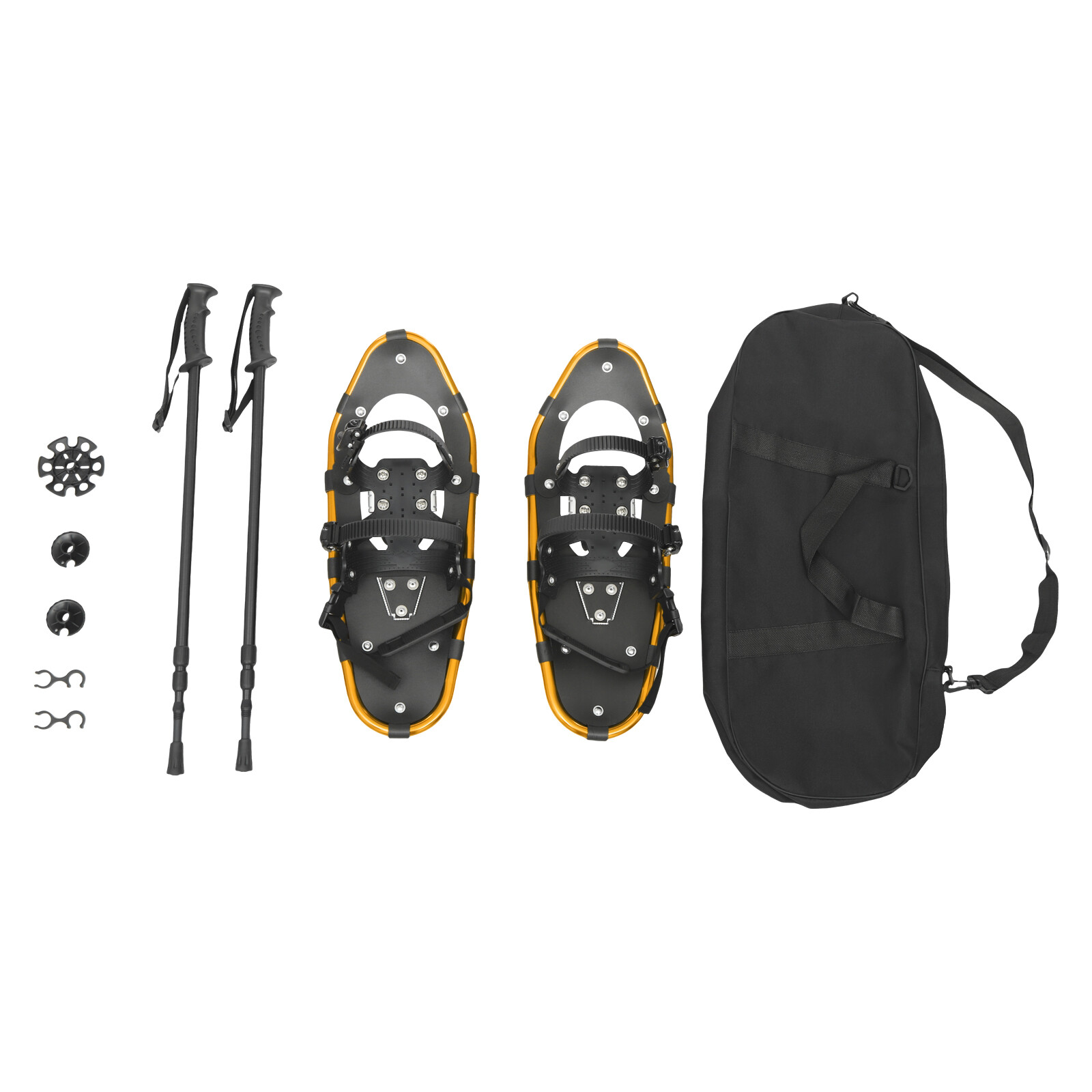 21 Inch Snowshoes, Snowshoes& Adjustable Trekking Poles, Snowshoes for Men Women