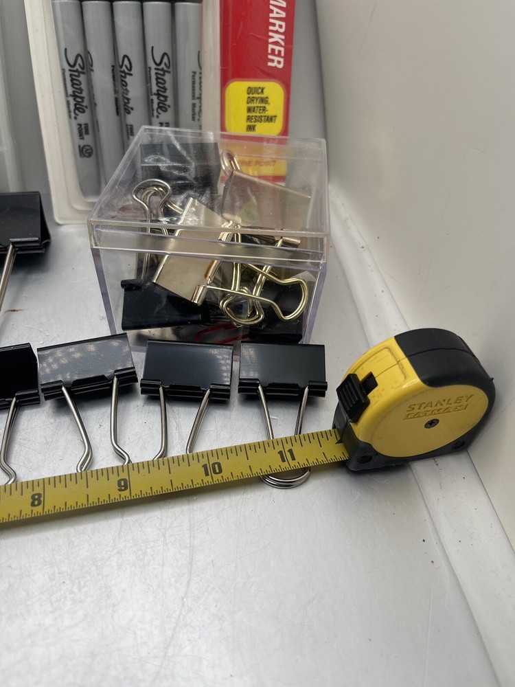 Binder Clips Paper Clamps Assorted Sizes Sharpies Stapler Paper Clips Office