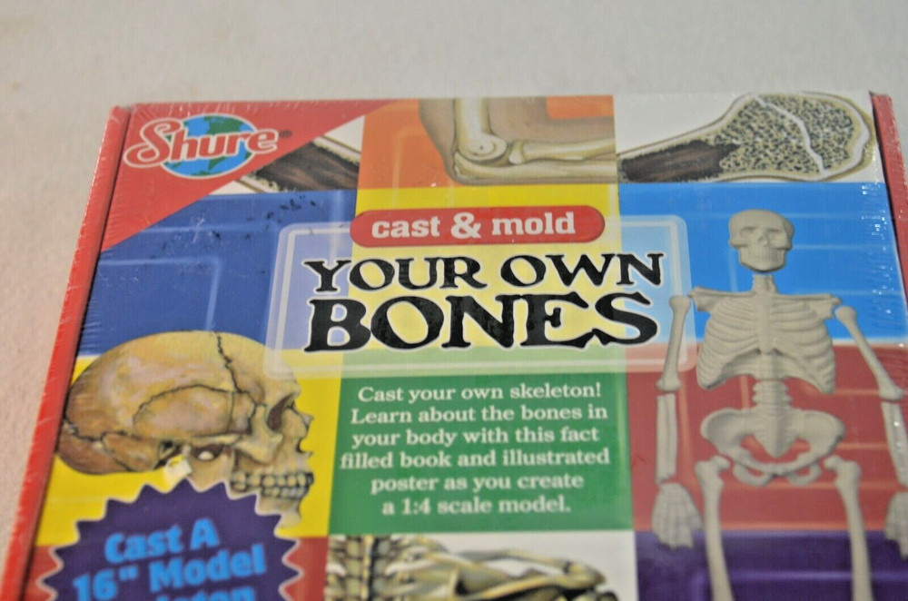 Shure Cast & Mold Your Own Bones Science Set & Book New Sealed