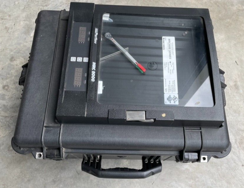 Partlow MRC8000 Series Circular Chart Recorder w/Case