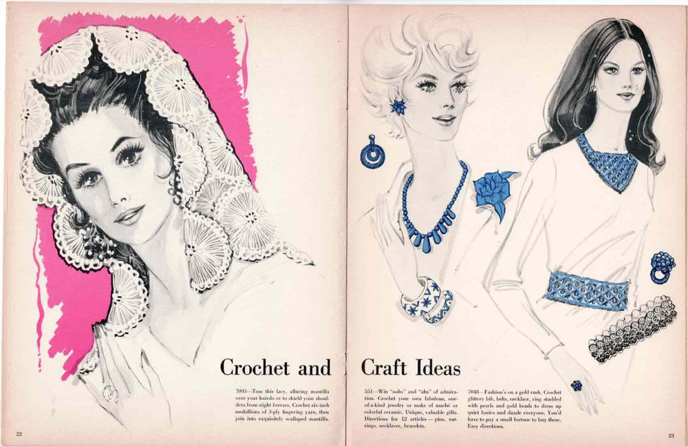 Vintage Mail Order Pattern Catalog Needlecraft Patterns Great Pics 1960's