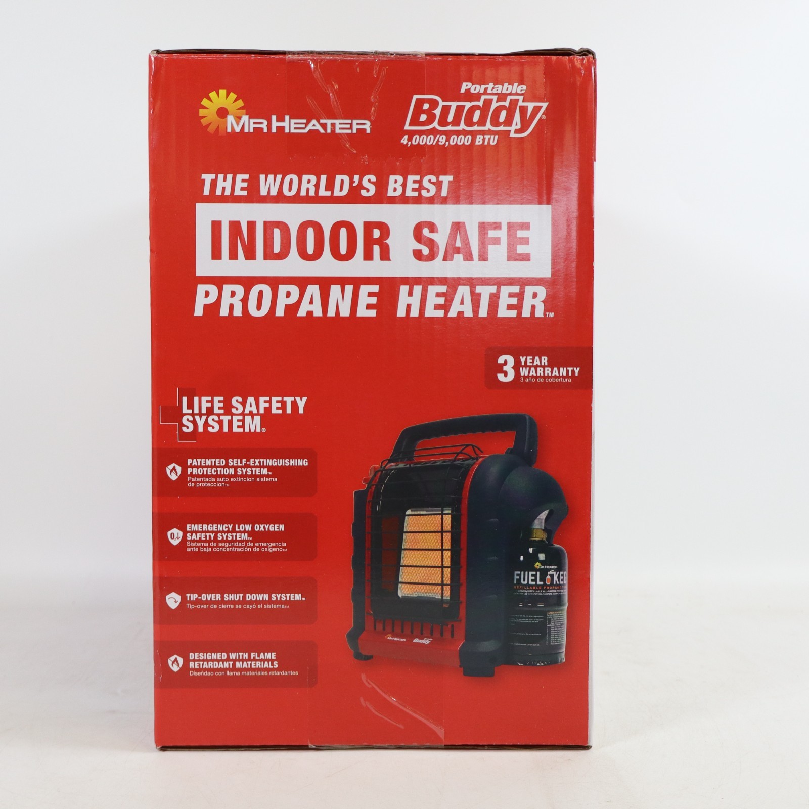 Mr Heater Buddy Heater MH9BX Portable Propane Heater 4000-9000 BTU Red/Black NEW