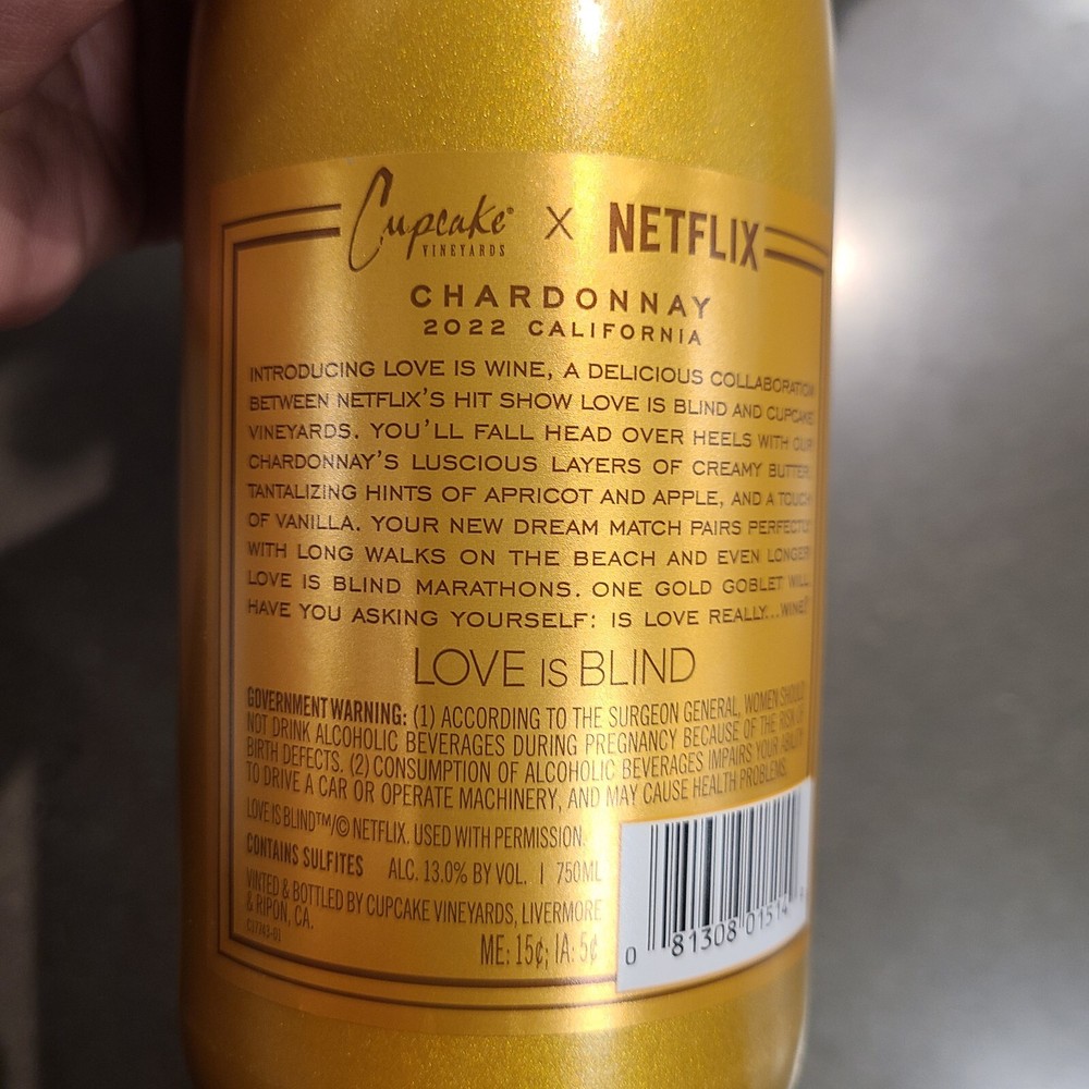 Love Is Blind EMPTY Wine Bottle