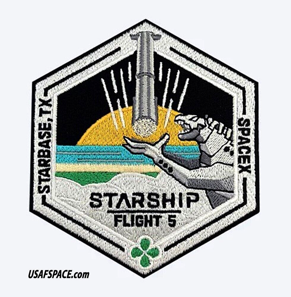 Authentic SPACEX STARSHIP TEST FLIGHT-5 SUPER HEAVY STARBASE, TX Mission PATCH