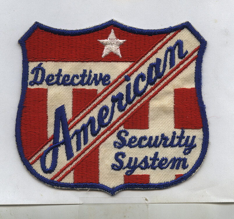 1980s Police Patch American Detective Security System