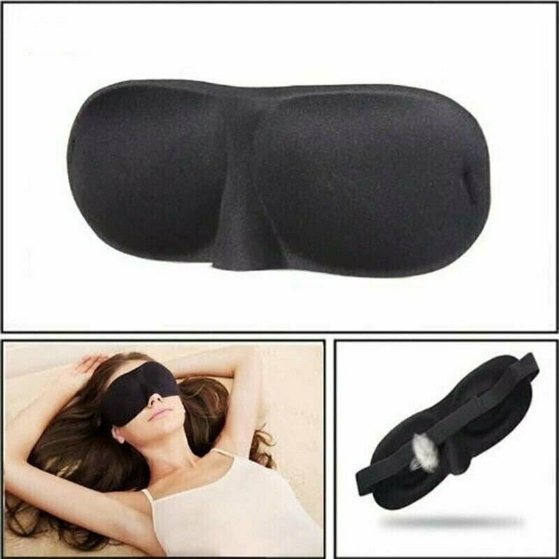2 Pack Travel 3D Eye Mask Sleep Soft Padded Shade Cover Rest Relax Blindfold