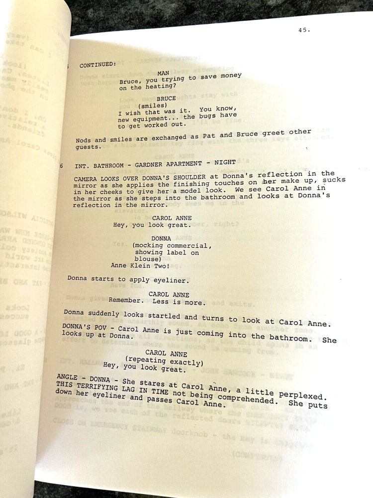 POLTERGEIST 3 WERE BACK ORIGINAL 1987 FILM SCRIPT FINAL DRAFT HEATHER O ROARK