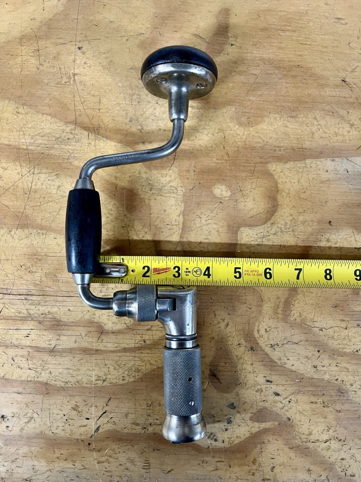 Vintage John Fray Rare Petite 6” Sweep Bit Brace Hand Drill Fine & Shop Ready