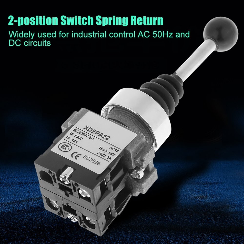 2NO Spring Return Joystick Switch 2 Position Momentary Control Switch for XD2...